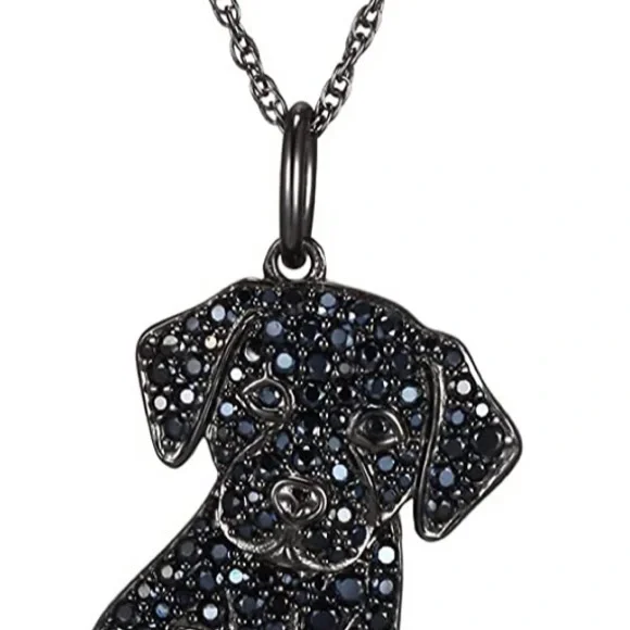 Labrador Retriever Diamonds Puppy Necklace - Picture 5 of 7